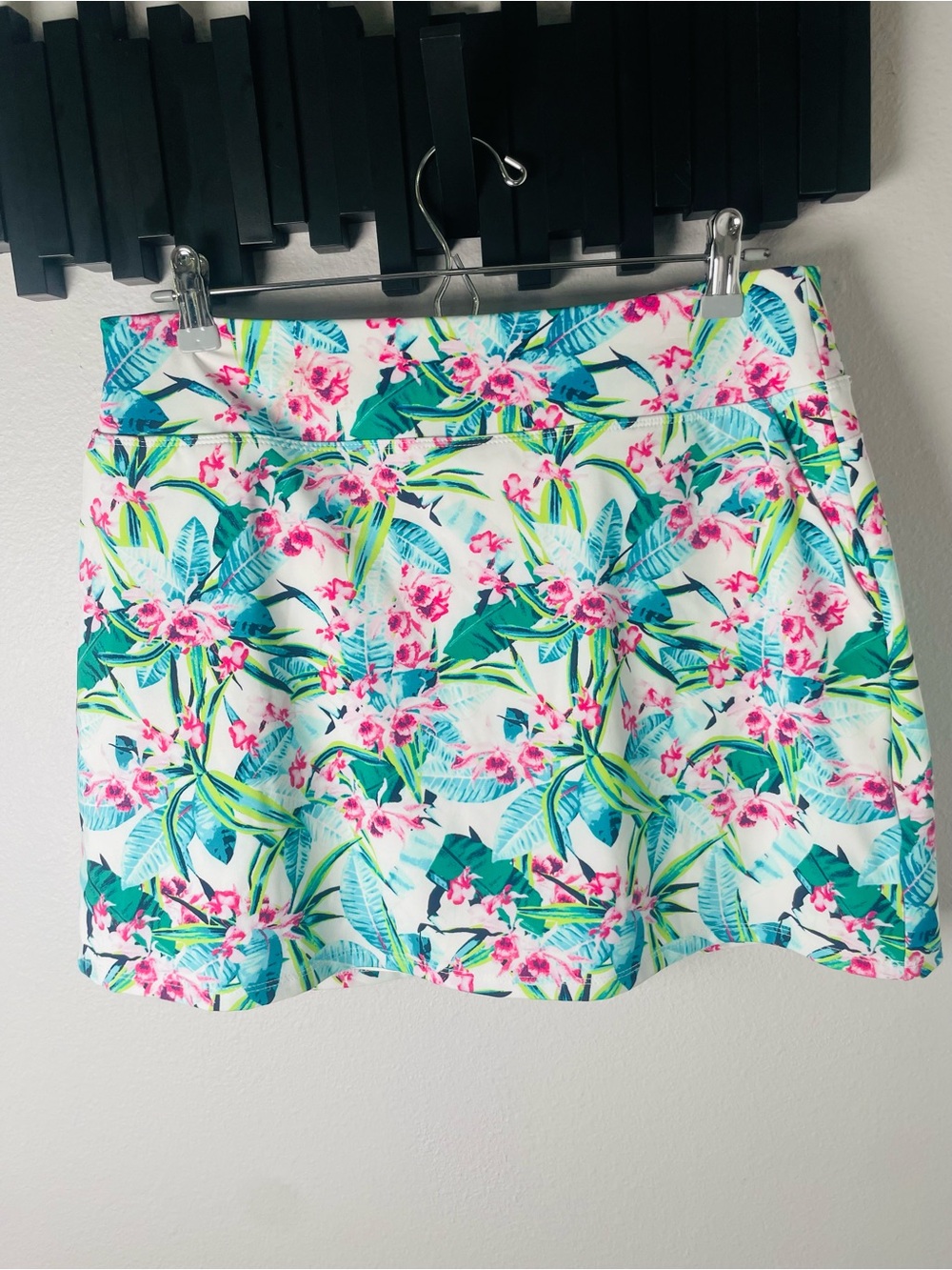 Tommy Bahama Everyday Active Tropical Floral Print Athletic Skort Womens Size L